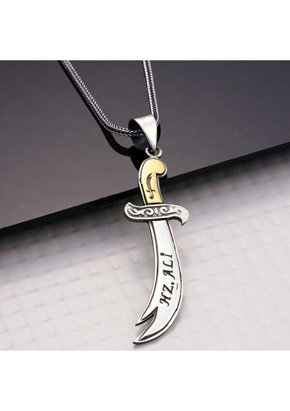 Zülfikar Hz Ali 925 Ayar Gümüş Erkek Kolye