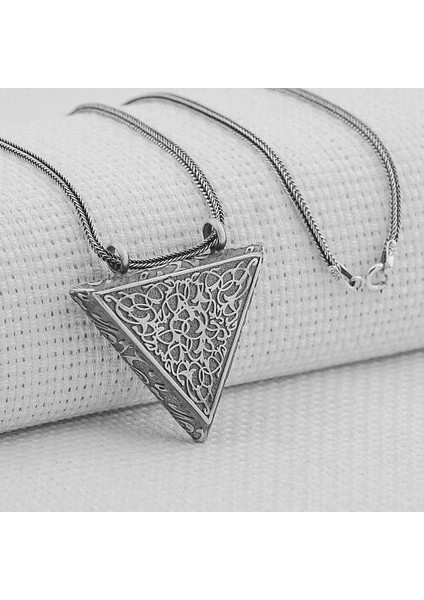 Desenli Orta Boy Cevşeni Kebir Dualı 925 Ayar Gümüş Erkek Kolye Ucu