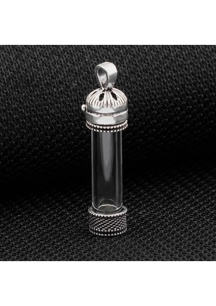 Silindir Tasarımlı Cevşeni Kebir Dualı 925 Ayar Gümüş Erkek Kolye Ucu