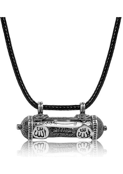 Allah Yazılı Cevşen Muskalık 925 Ayar Gümüş Erkek Kolye