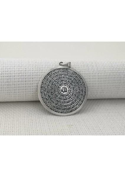 Esmaul Husna Dualı Büyük Boy 925 Ayar Gümüş Erkek Kolye Ucu