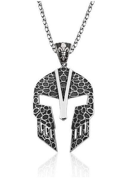 Gladyatör 925 Ayar Gümüş Erkek Kolye