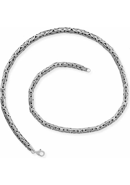 Kral 55 cm 32 gr 80 Mikron 925 Ayar Gümüş Erkek Kolye