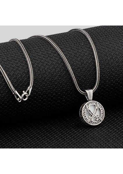 Zulfikar Kebir Dualı Cevşen 925 Ayar Gümüş Erkek Kolye