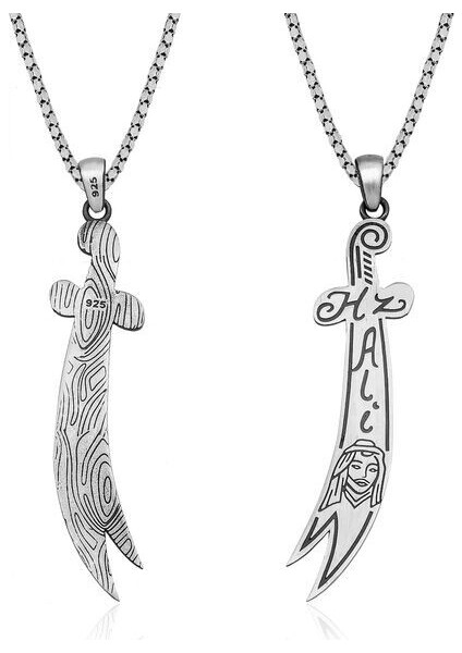 Hz Ali 925 Ayar Gümüş Erkek Kolye