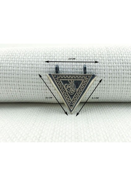 Osmanlı Tugra Cevşeni Kebir Dualı Orta Boy 925 Ayar Gümüş Erkek Kolye Ucu