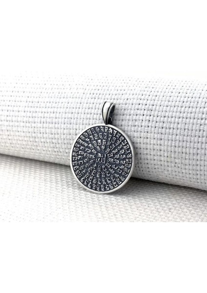 Allahın 99 Ismi Yazılı Esmaul Husna 925 Ayar Gümüş Erkek Kolye