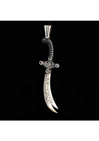 Zulfikar La Feta Illa Ali La Seyfe Iila Zulfikar 925 Ayar Gümüş Erkek Kolye Ucu