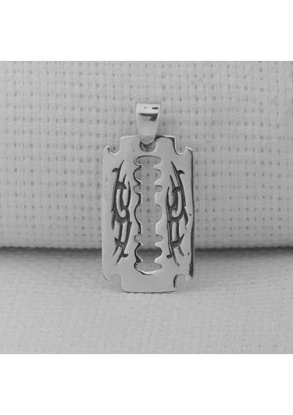 Jilet 925 Ayar Gümüş Erkek Kolye Ucu