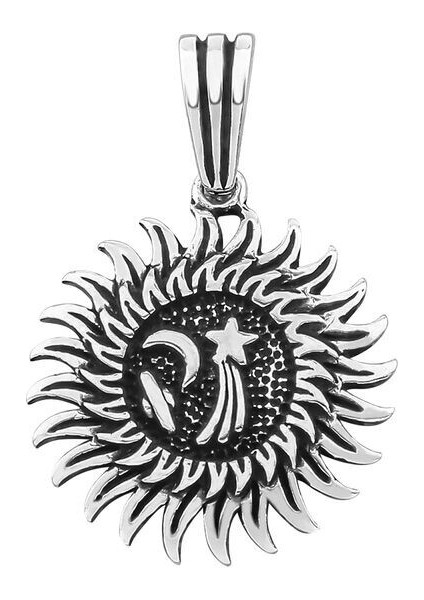 Galaksi 925 Ayar Gümüş Erkek Kolye Ucu