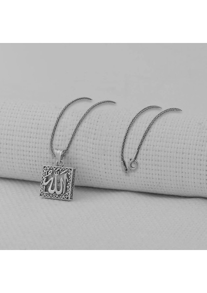 Allah Yazılı Kebir Dualı Cevşen 925 Ayar Gümüş Erkek Kolye
