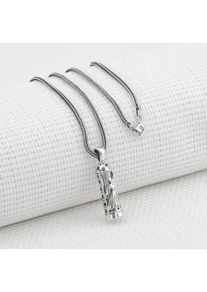 Semazen Detaylı Cevşeni Kebir Dualı 925 Ayar Gümüş Erkek Kolye