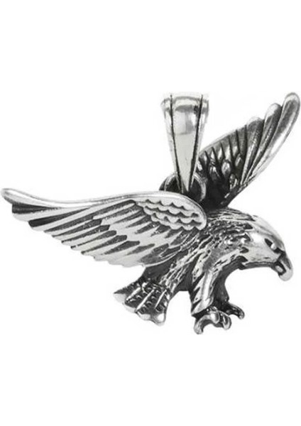 Kartal Tasarımlı 925 Ayar Gümüş Erkek Kolye Ucu
