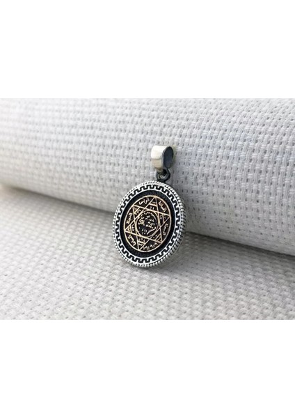 Hz Süleyman Mührü 925 Ayar Gümüş Erkek Kolye Ucu