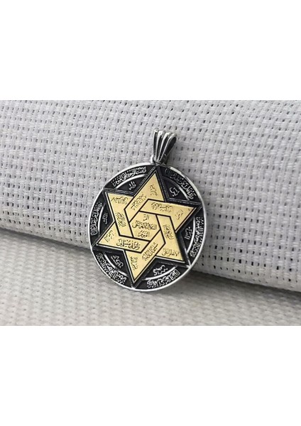 Hz Süleyman Mührü 925 Ayar Gümüş Erkek Kolye Ucu