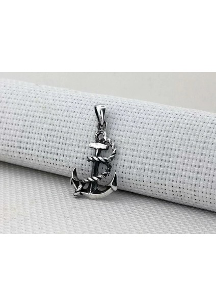 Denizci Çapa 925 Ayar Gümüş Erkek Kolye Ucu