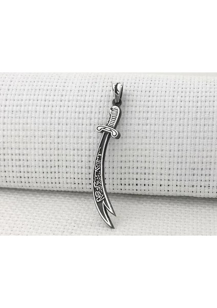Zulfikar Tasarımlı 925 Ayar Gümüş Erkek Kolye Ucu