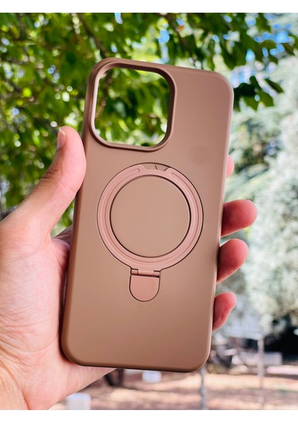 Apple iPhone 16 Pro Kılıf Mgsafe Özellikli Standlı Pastel Renkler Azn-Reggal