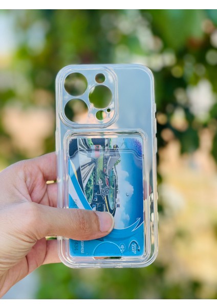 Apple iPhone 15 Pro Kılıf Şeffaf Kartlıklı Silikon Azn-Setrakart fiyatları