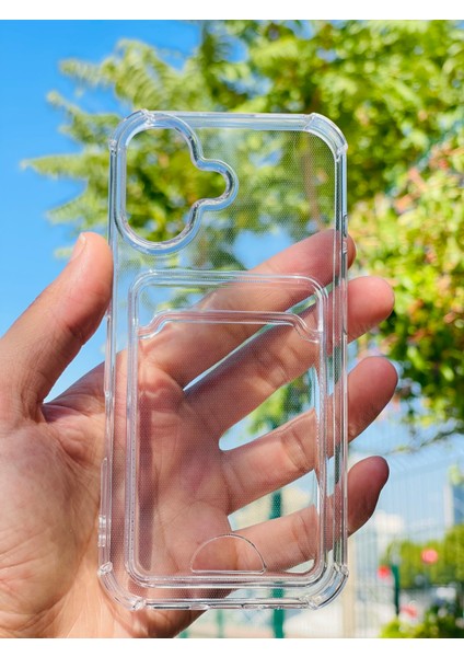 Apple iPhone 17 Kılıf Şeffaf Kartlıklı Silikon Azn-Setrakart