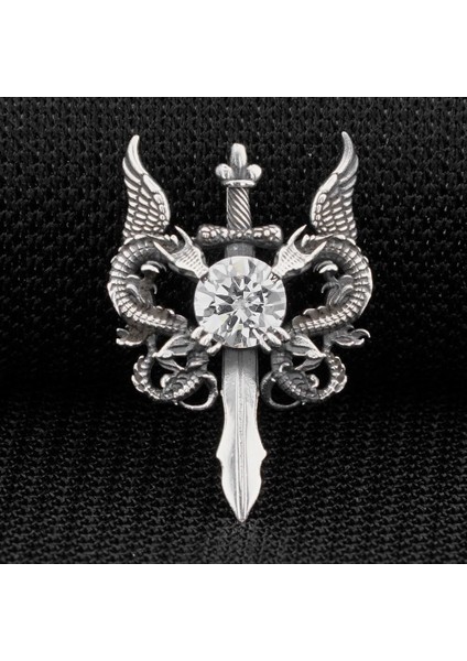 Ay Yıldız Dualı 925 Ayar Gümüş Erkek Kolye Ucu