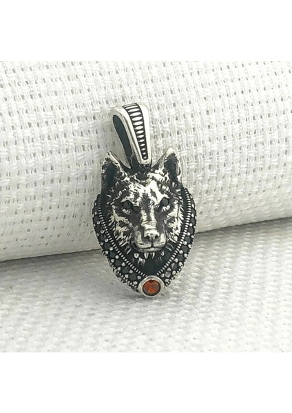 Kurt Kafası 925 Ayar Erkek Kolye Ucu