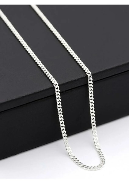 Gurmet Zincir 4mm 925 Ayar Gümüş Erkek Kolye