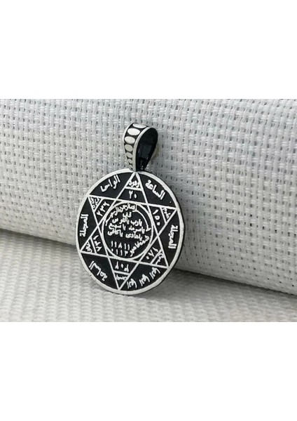 Hz Süleyman Mührü 925 Ayar Gümüş Erkek Kolye Ucu