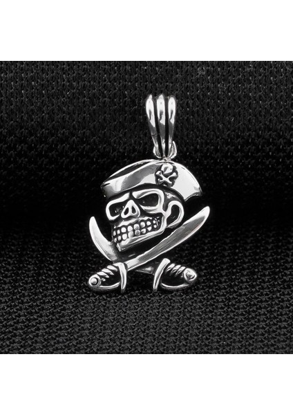 Kuru Kafa Tasarımlı 925 Ayar Gümüş Erkek Kolye Ucu