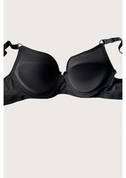 Siyah-Beyaz-Kırmızı-Ten 4'lü Dolgulu Push Up Micro Balenli Günlük Tek Destekli Sütyen fiyatları