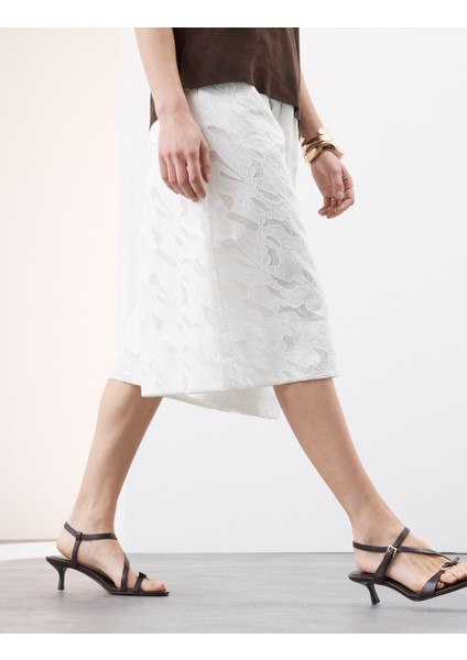 Saf Pamuklu Geniş Paça Culotte Pantolon