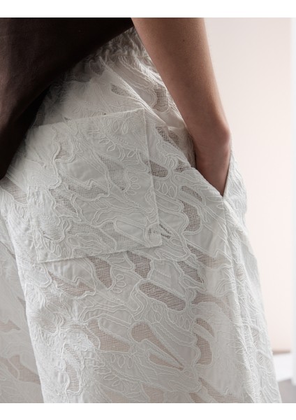 Saf Pamuklu Geniş Paça Culotte Pantolon