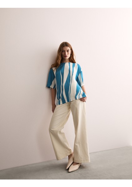 Çizgi Detaylı Bluz