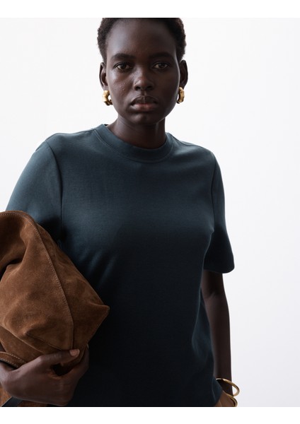 Pamuk Karışımlı T-Shirt