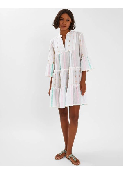 Jakarlı Deseni Elbise M