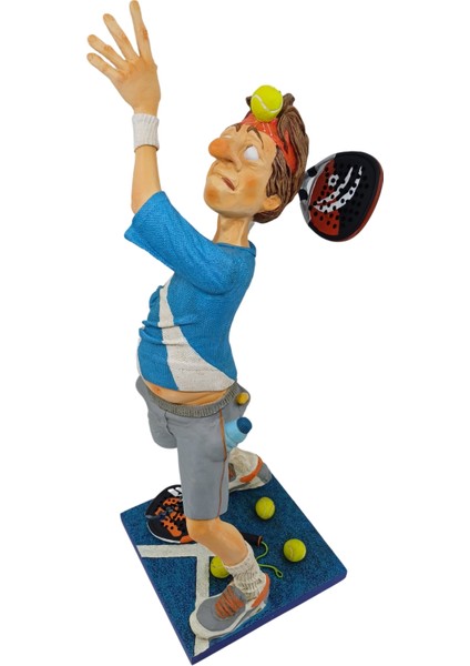 Guillermo Forchino Special Edition Erkek Padel Tenis Oyuncusu Lisanslı Koleksiyonluk Biblo 46 cm modelleri