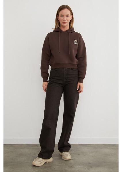 3 Iplik Ayıcık Nakışlı Kapüşonlu Sweatshirt indirimleri