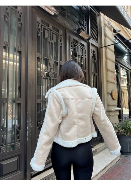 Kuzu Yumoş Kaplama Tak Çıkar Kol Crop Nubuk Kaban fiyatları