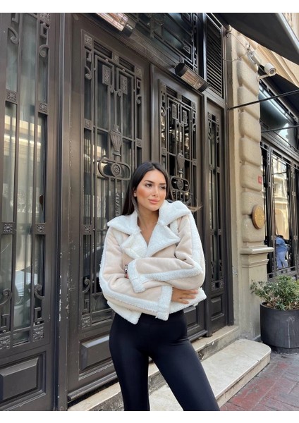 Kuzu Yumoş Kaplama Tak Çıkar Kol Crop Nubuk Kaban modelleri