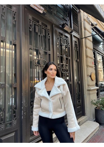 Kuzu Yumoş Kaplama Tak Çıkar Kol Crop Nubuk Kaban fırsatları