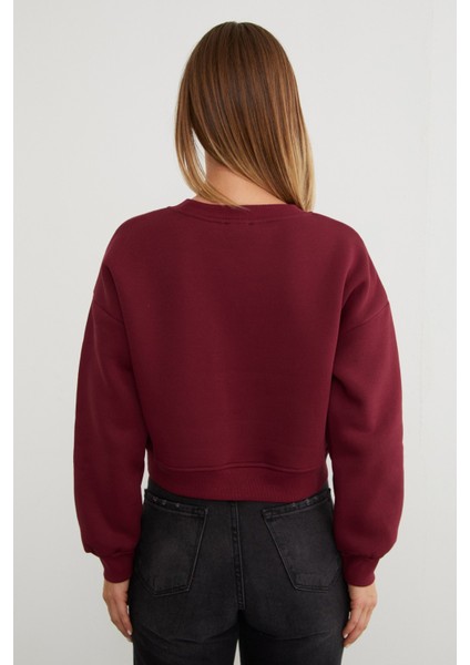 3 Iplik Metal Kelebek Aksesuarlı Sweatshirt indirimleri