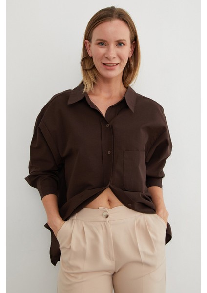 Basic Tek Cepli Oversize Gömlek fiyatları