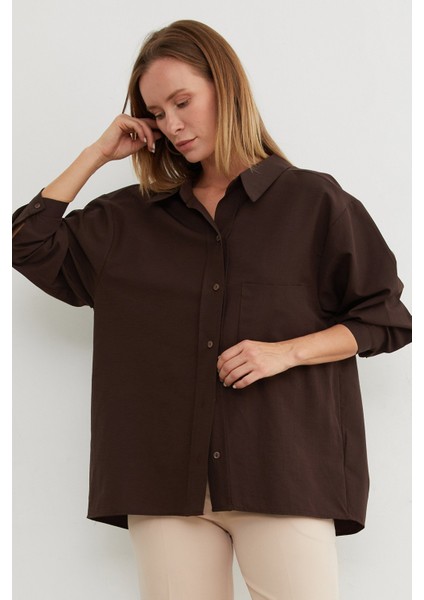Basic Tek Cepli Oversize Gömlek fırsatları
