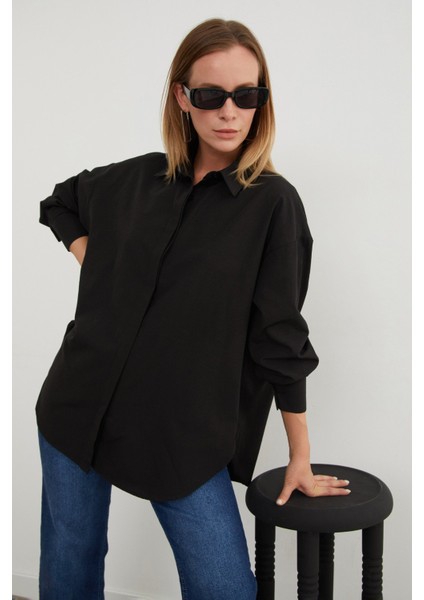 Basic Yırtmaçlı Oversize Gömlek fiyatları