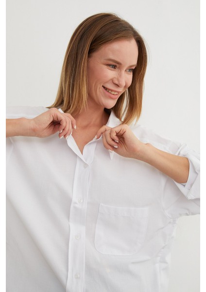 Basic Tek Cepli Oversize Gömlek indirimleri