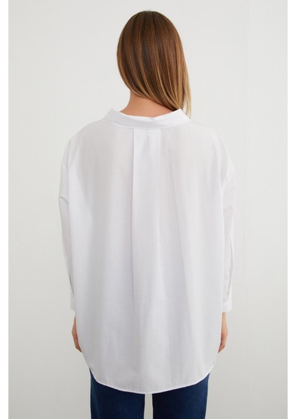 Basic Tek Cepli Oversize Gömlek