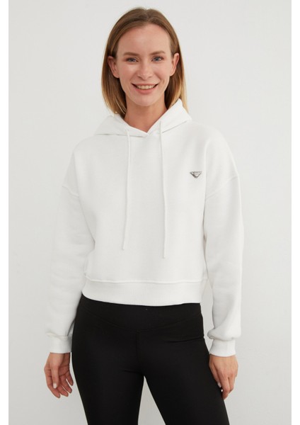 3 Iplik Üçgen Metal Armalı Kapüşonlu Sweatshirt fiyatları