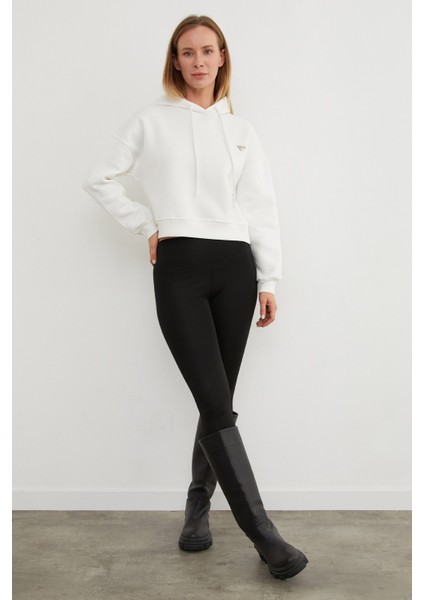 3 Iplik Üçgen Metal Armalı Kapüşonlu Sweatshirt indirimleri