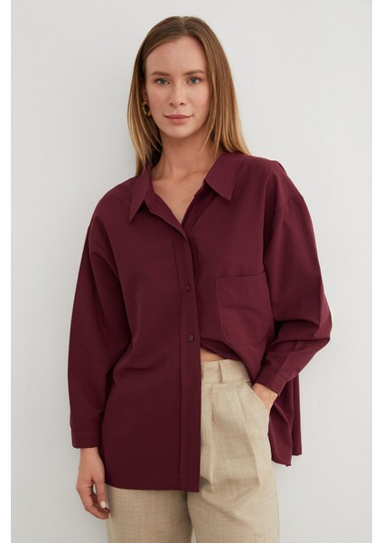 Basic Tek Cepli Oversize Gömlek modelleri