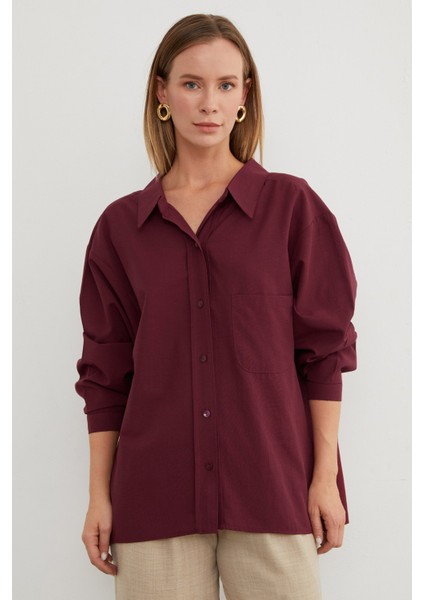 Basic Tek Cepli Oversize Gömlek indirimleri